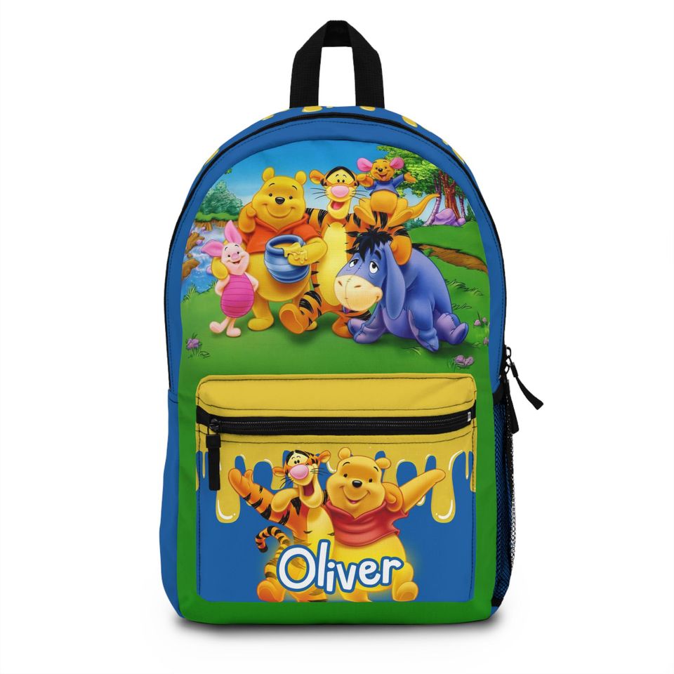 Personalized Winnie the Pooh Backpack for Kids - Custom Name