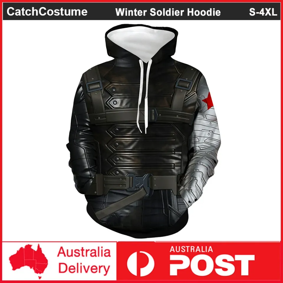 Winter Soldier BUCKYY Bn Hoodie Sweatshirt Pullover Avenger Cosplay Jacket Coat
