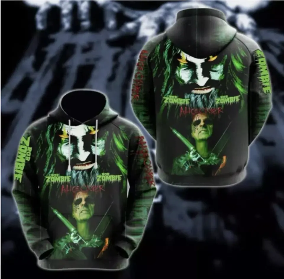 Own Your Path With Rob Zombie Alice Cooper Hoodie 3d - all printed