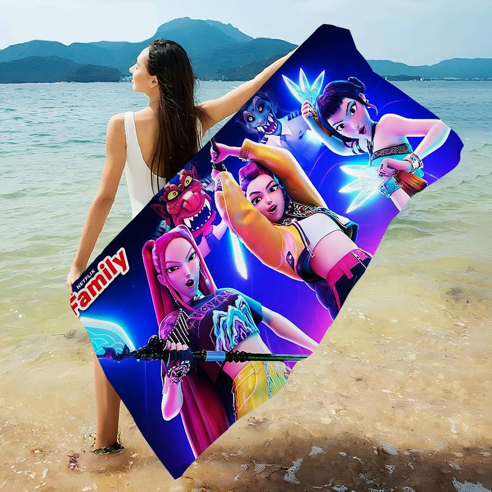 KPop Demon Hunters Beach Towel