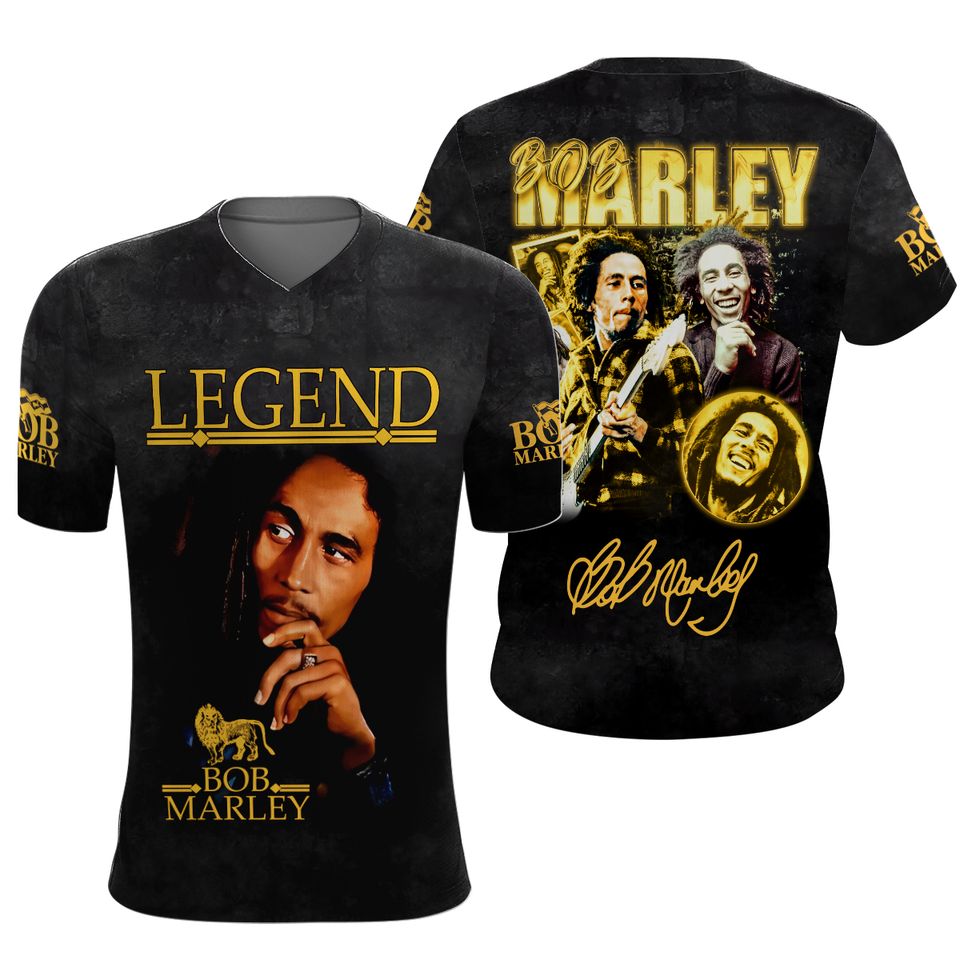 Bob Marley Legend Signature 3D T-Shirt