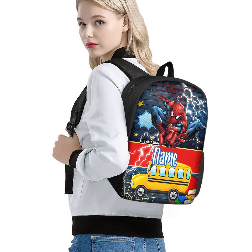 Personalized Backpack WebMan Spiderman Backpack - Custom Backpack for Kids -Book Bag