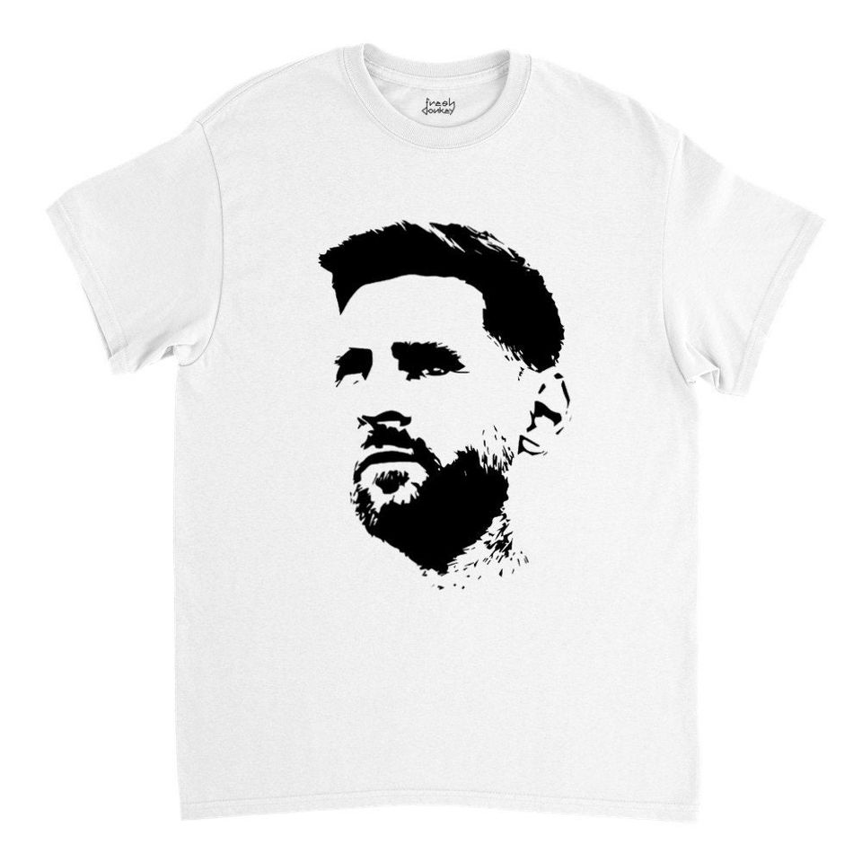 Lionel Messi Head Portrait Soccer T-shirt