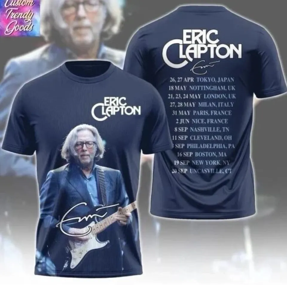 Eric Clapton 2025 Tour Signature 3D T-Shirt