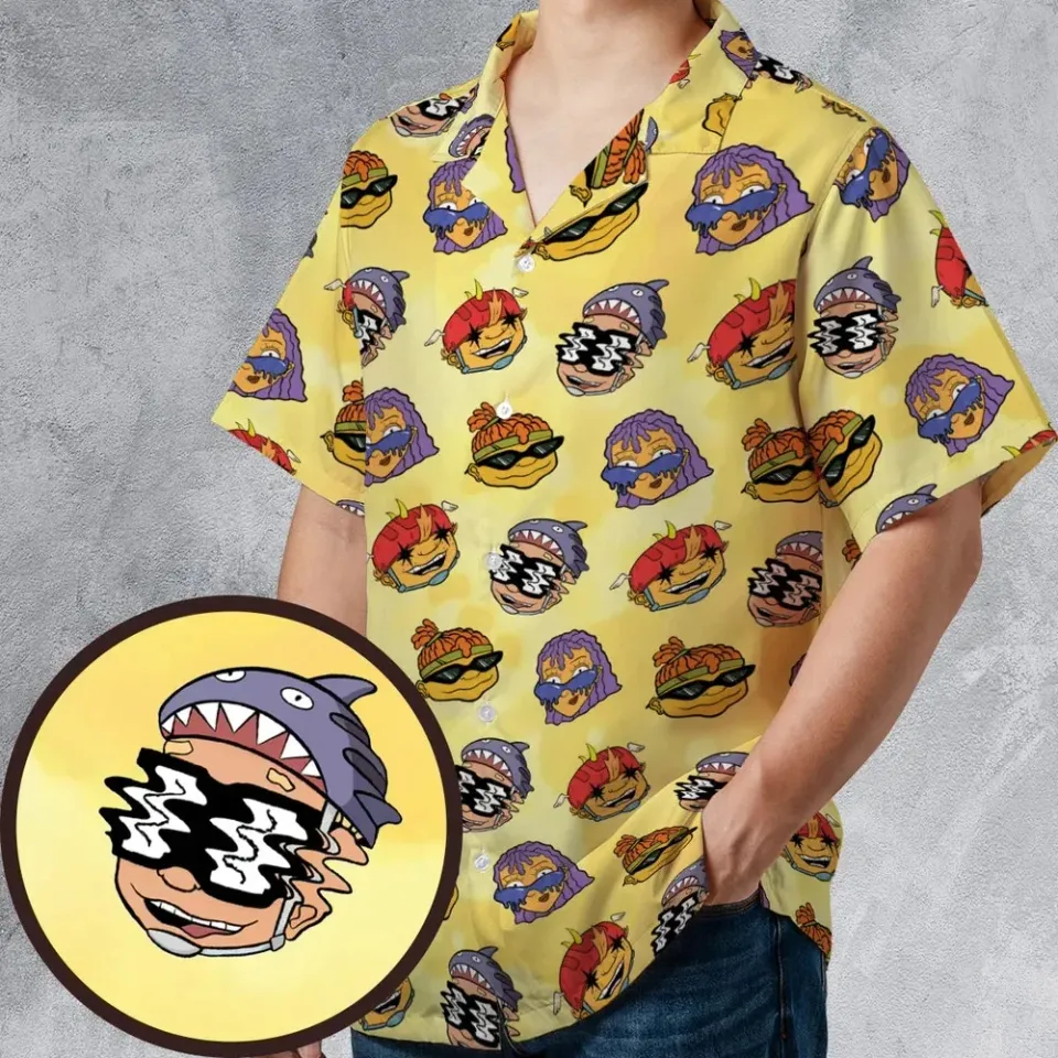 Stay Rad Rocket Power Hawaiian Button Down Shirt