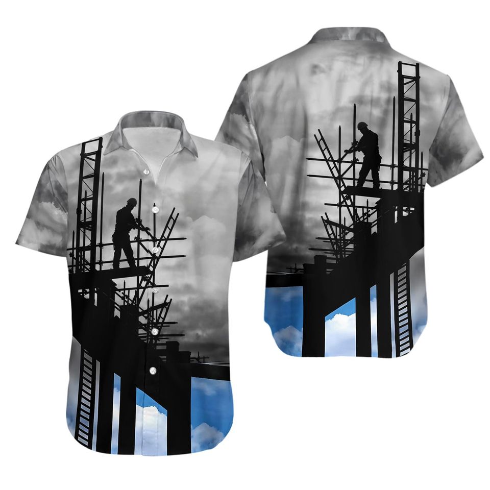 Ironworker Hawaiian Shirt / Ironworker Beach Shirt / Ironworker Hawaii Shirt