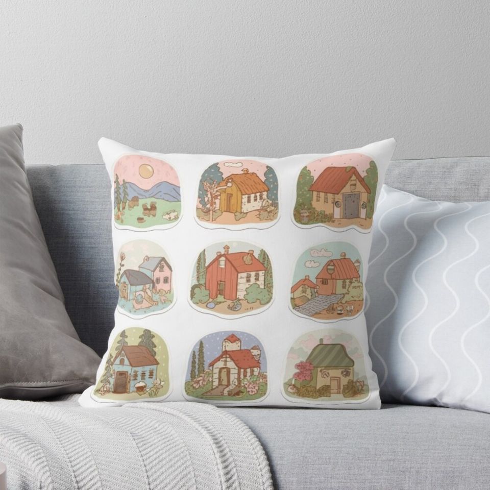 vintage cottagecore Pillow