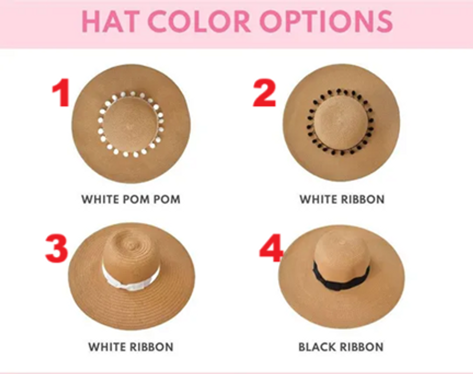 Custom Floppy Beach Hat for Bachelorette Trip and Honeymoon