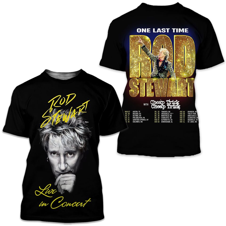 Rod Stewart Live In Concert One Last Time 3D T-Shirt