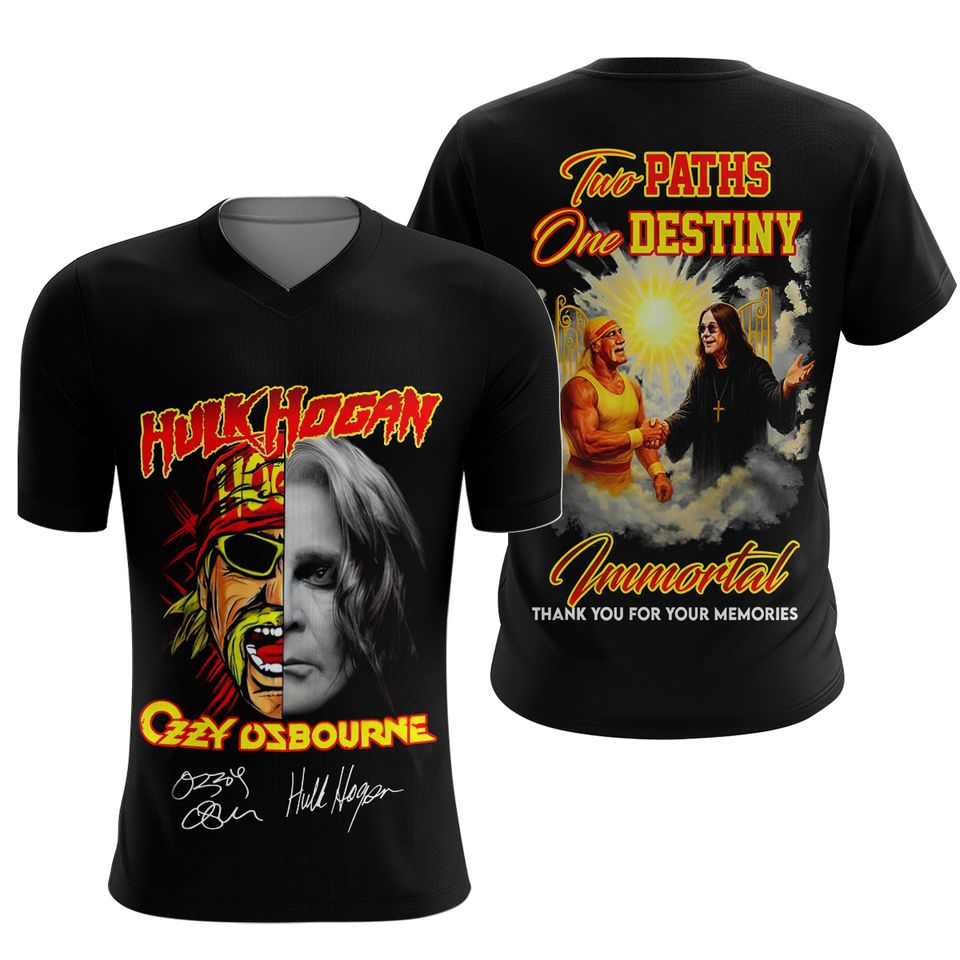 Ozzy Osbourne Hulk Hogan To Paths One Destiny 3d Shirt