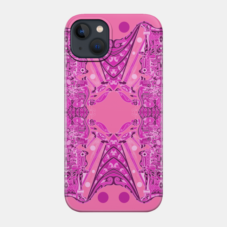 pink mayan alien ecopop - Maya - Phone Case