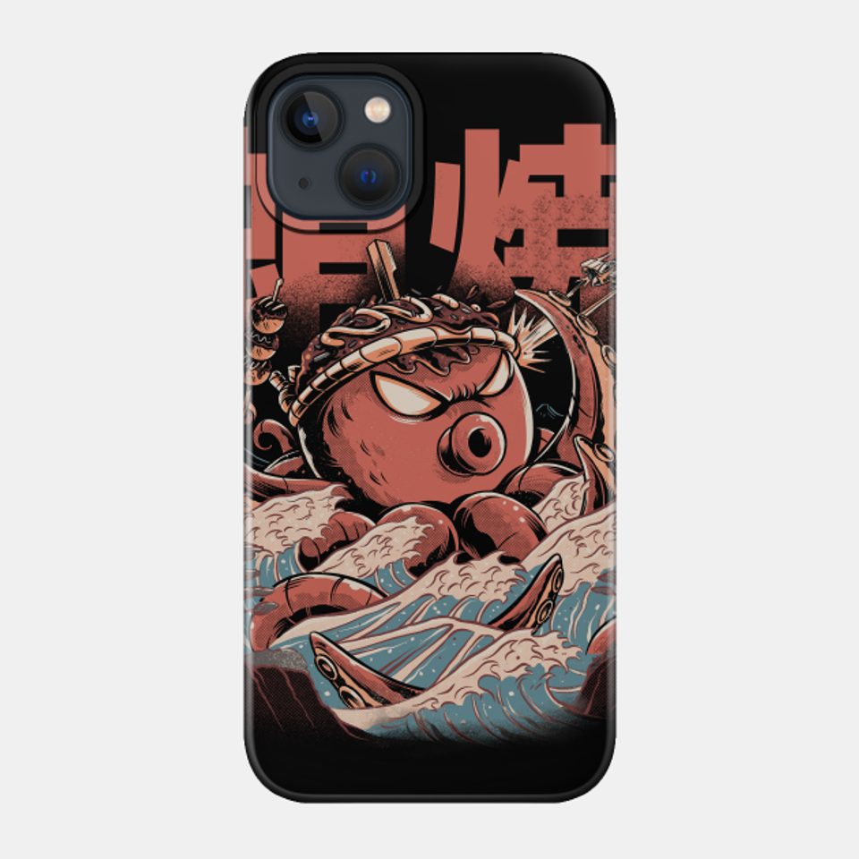 Takoyaki Attack Black Version - Kaiju - Phone Case