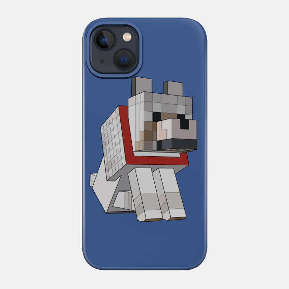 Dog sitting - Minecraft - Phone Case