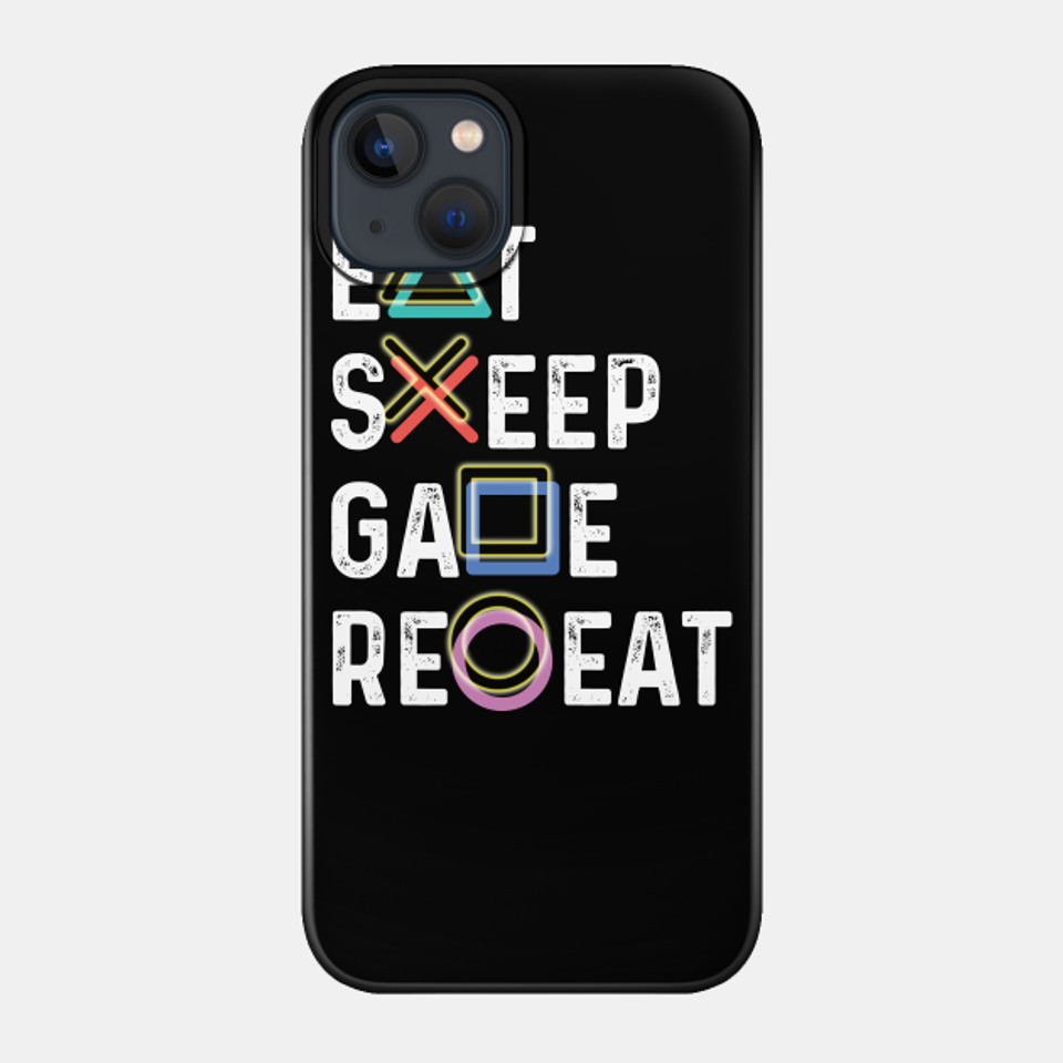 Eat Sleep Game Repeat - Playstation - Phone Case