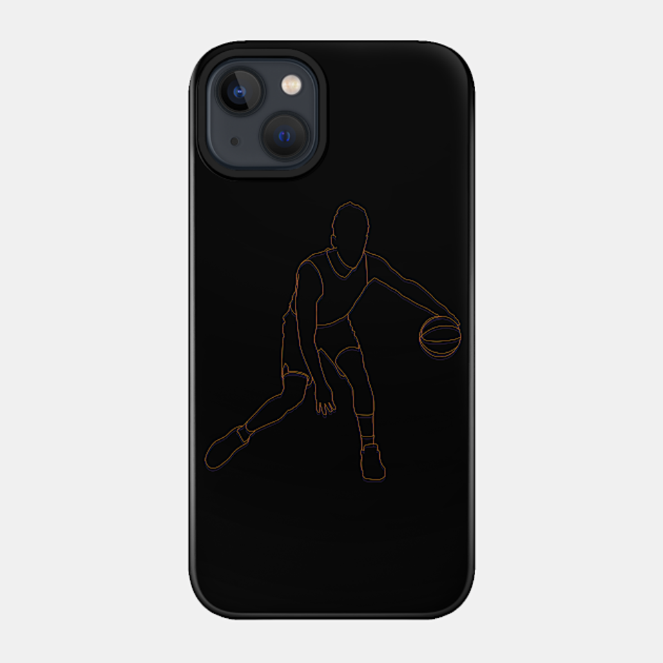Devin Booker Minimalist Line Art Phoenix Basketball - Devin Booker - Phone Case