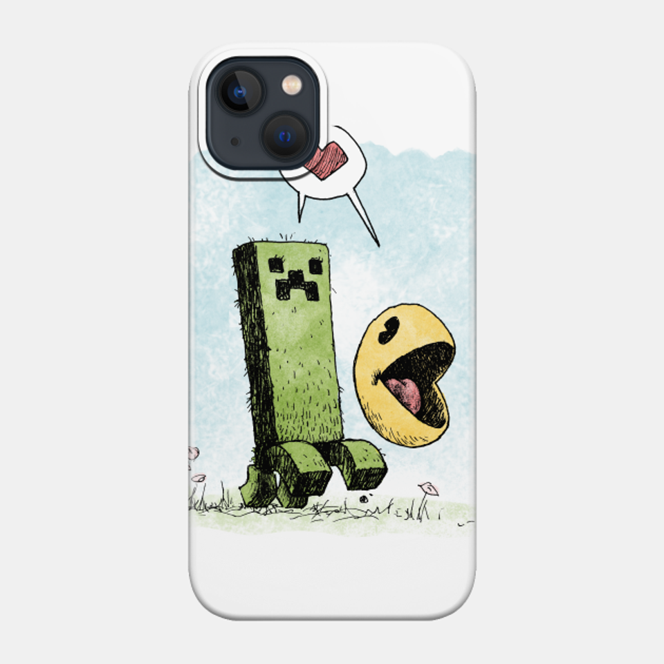 Pac and Pal - Creeper Minecraft - Phone Case