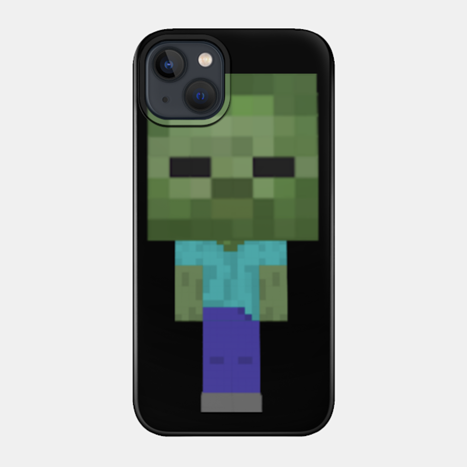 Bobble head zombie - Minecraft - Phone Case