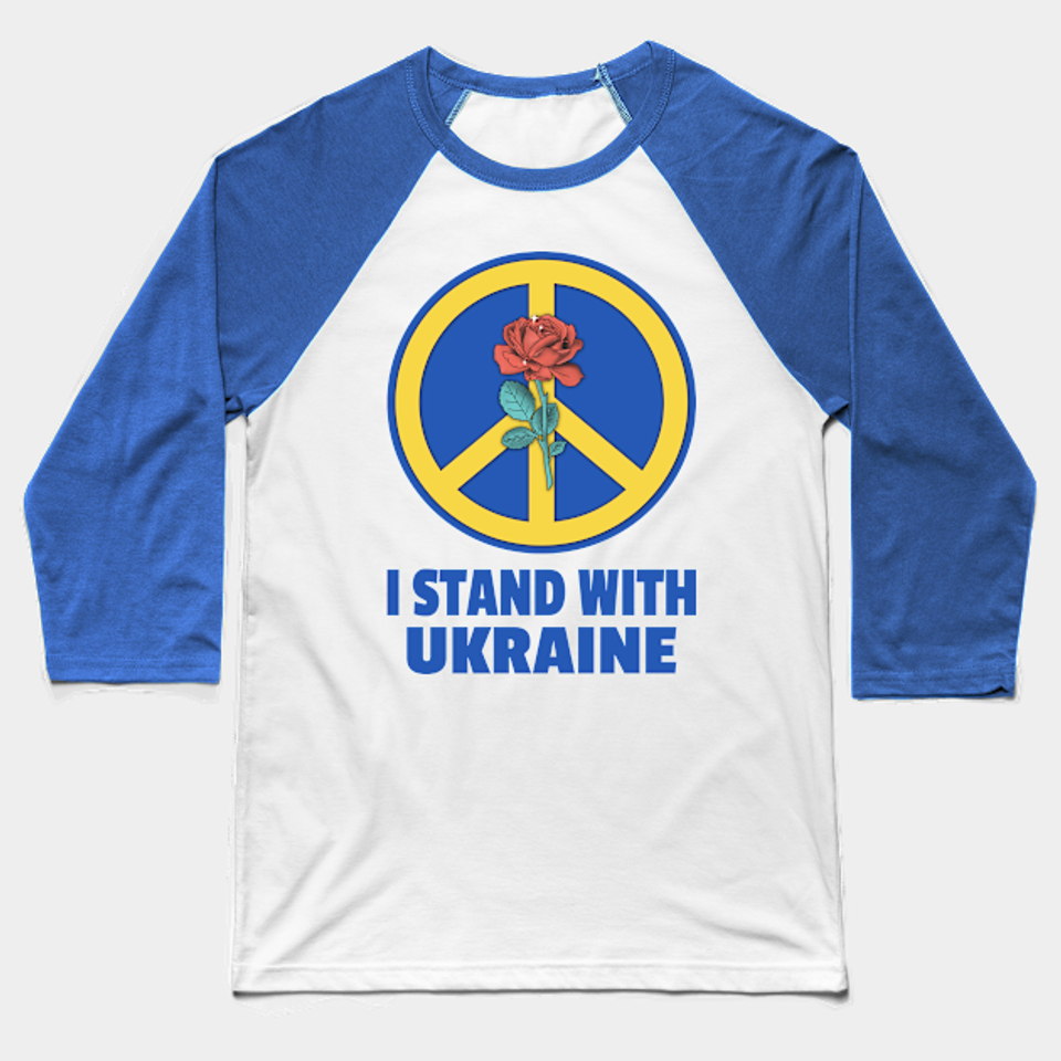 I Stand With Ukraine  Baseball Tee