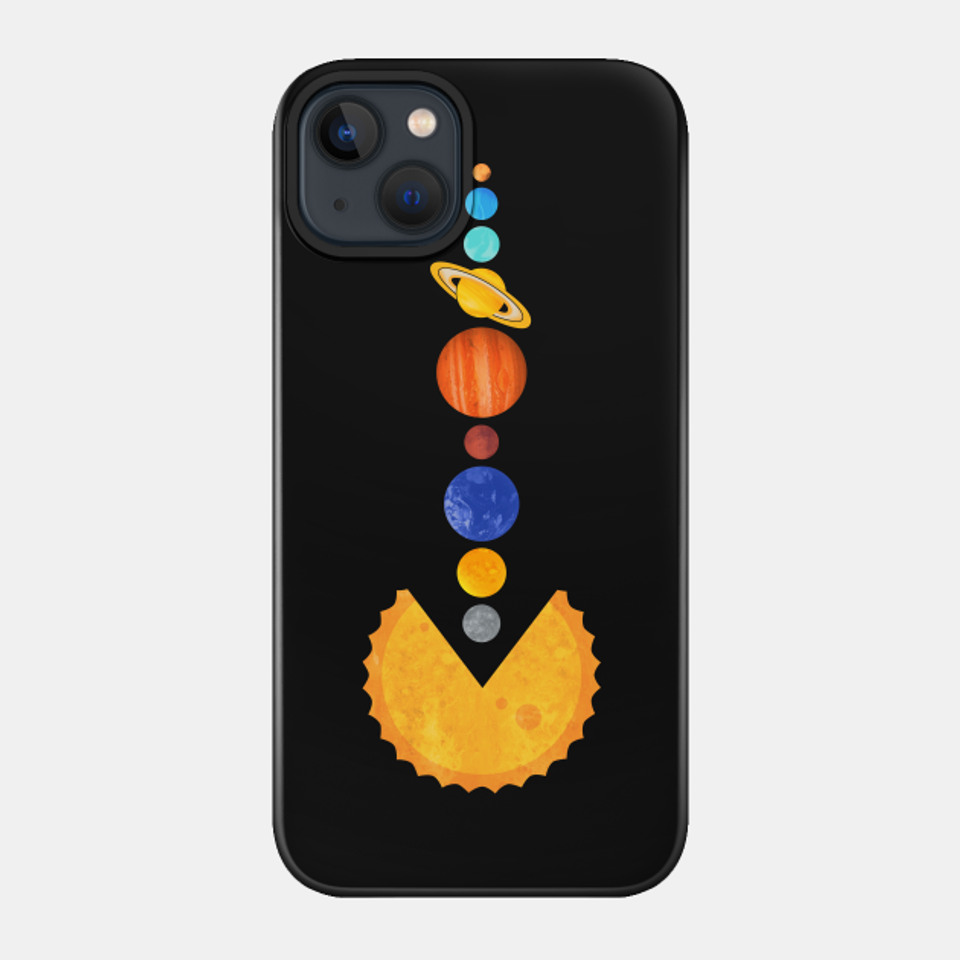 Pacman Eating Planets - Pacman - Phone Case