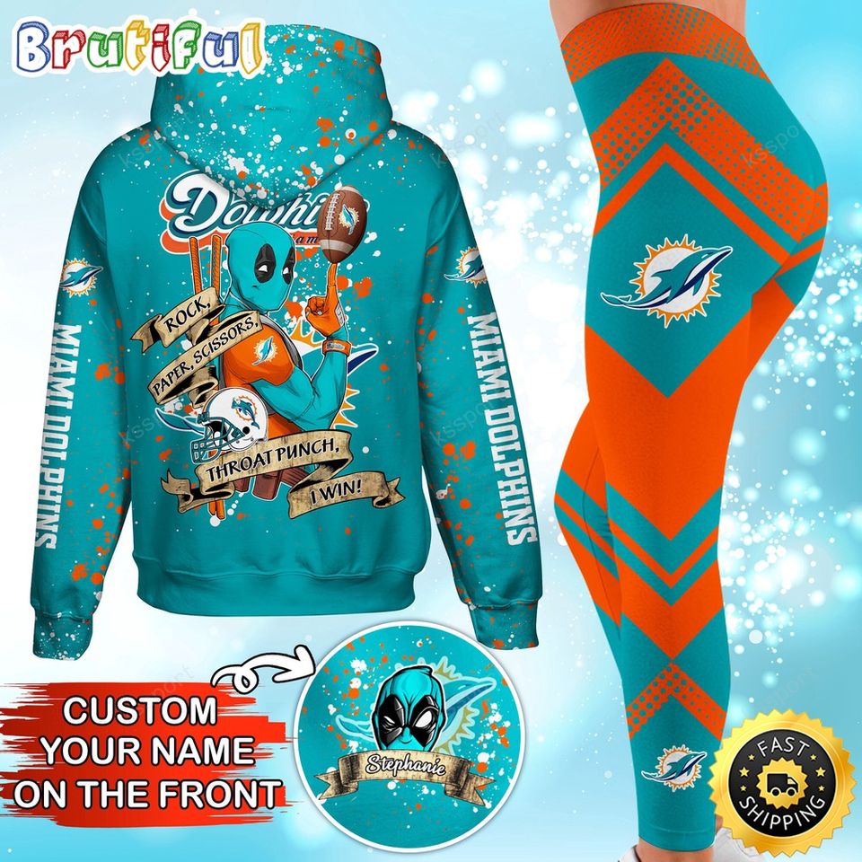 Custom football Miami Dolphins Hoodie Leggings