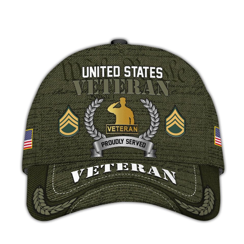 Personalized Military Veteran Caps  Patriotic Baseball Cap, Veteran Hat For Men