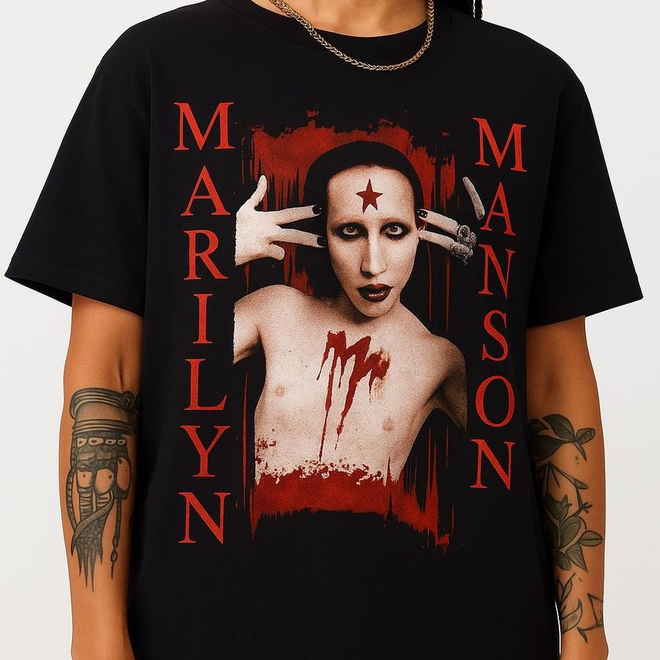 Marilyn Manson Shock Rock Shirt Gothic Metal Band Tee