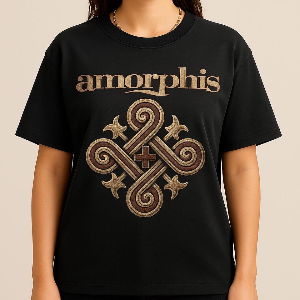 Amorphis Logo Shirt Celtic Symbol Metal Band Tee