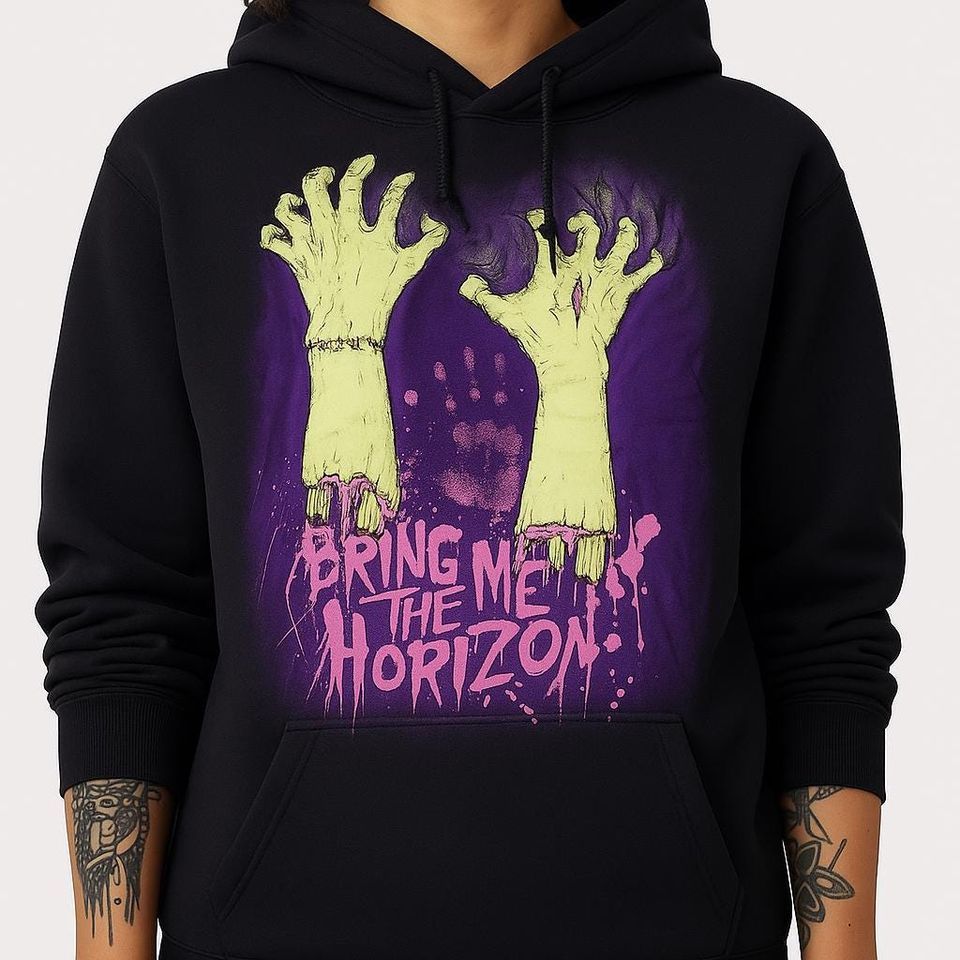 Bring Me The Horizon Zombie Hands Hoodie, BMTH Horror Sweatshirt