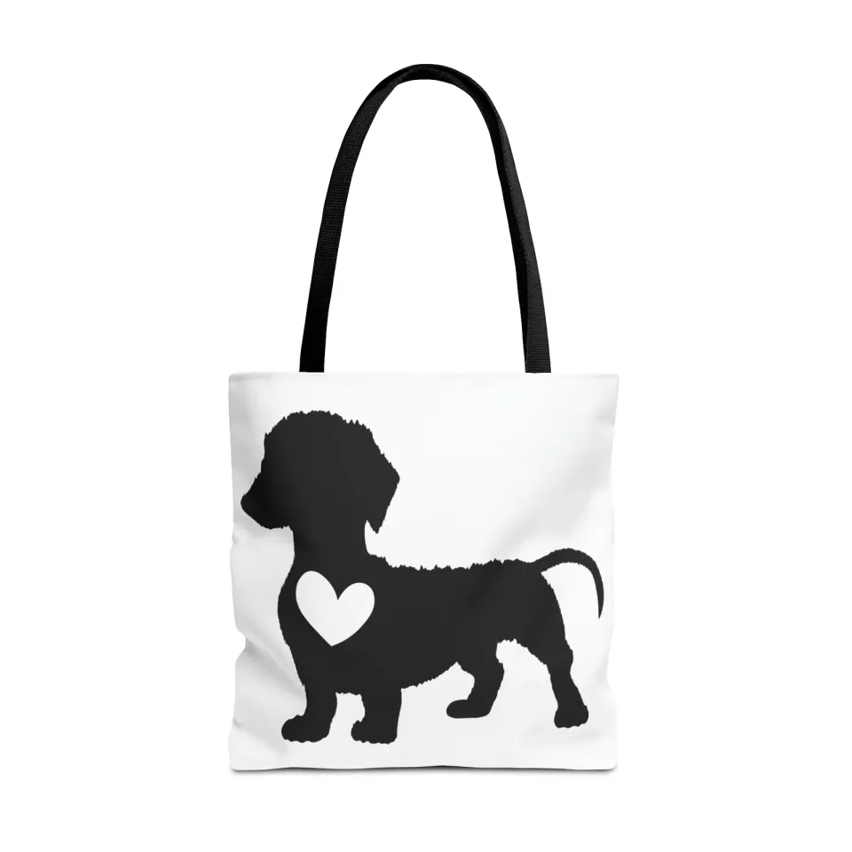 Dachshund Dog with a Heart Tote Bag (AOP)