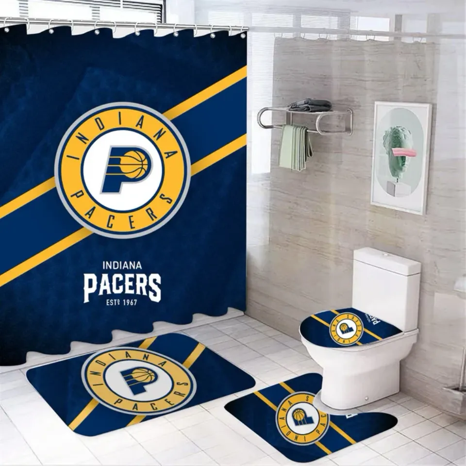 Basketball Sport Pacers Shower Curtain Bathroom set