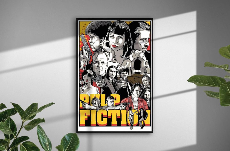 Pulp Fiction Poster | Movie Poster | Room Decor | Wall Decor | TV Decor