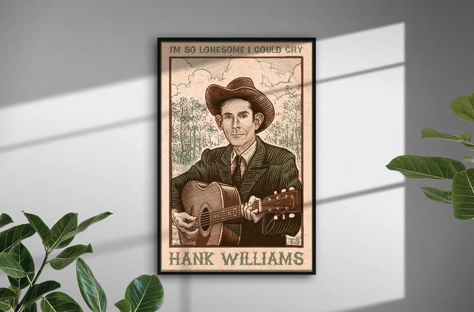 Hank Williams Poster | Artist Poster | Room Decor | Wall Decor
