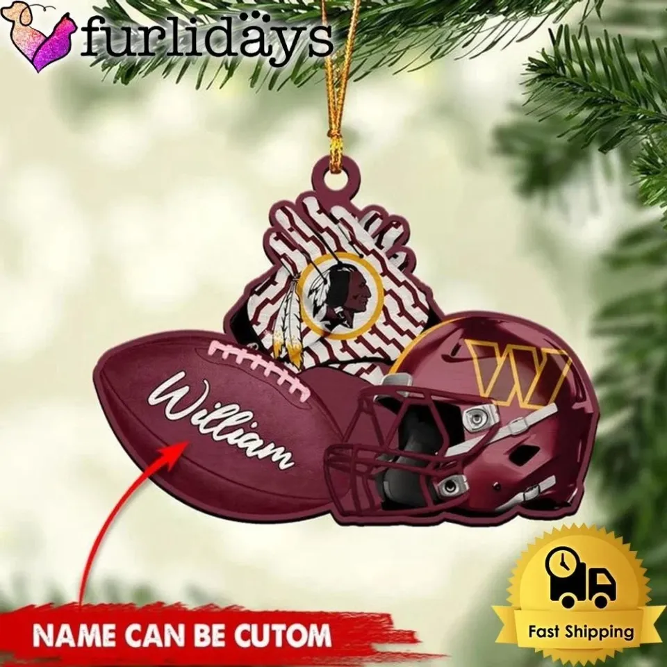Personalized Washington Football Team Commanders Christmas Ornament Gift Decor
