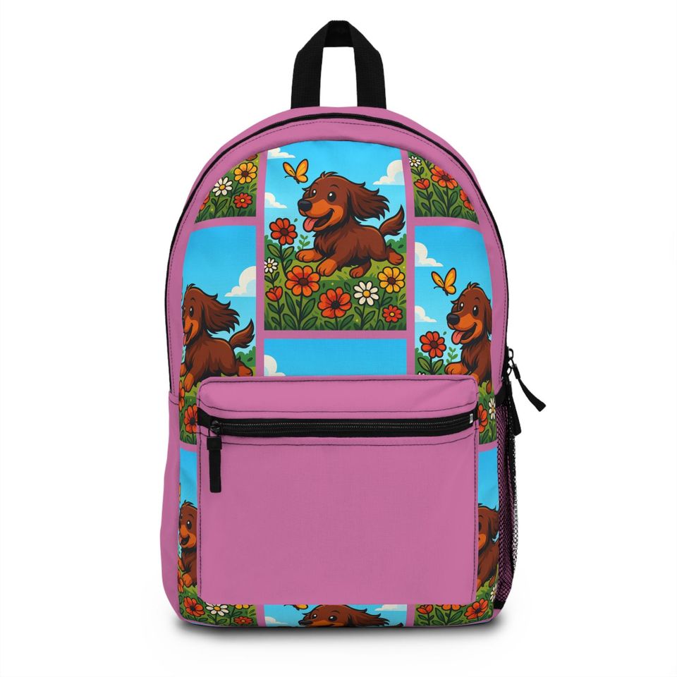 Dachshund Dog Backpack, Back to School Bag