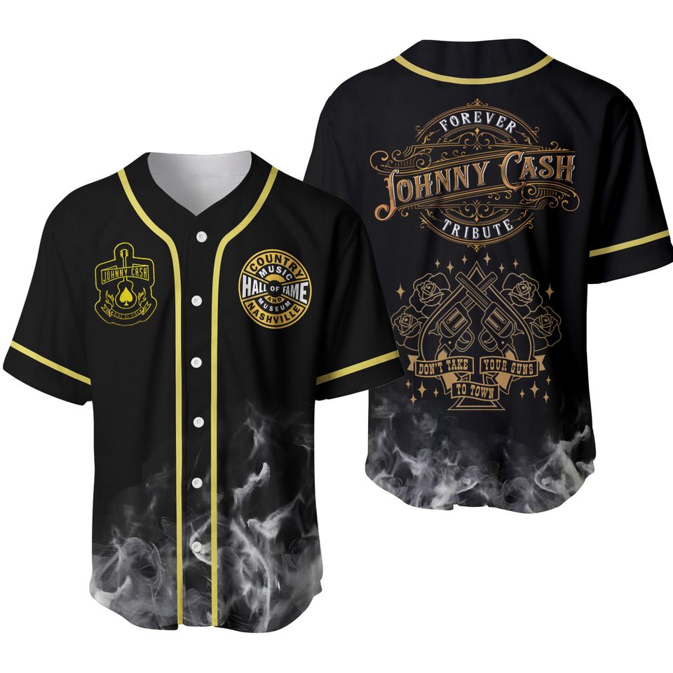 Johnny Cash baseball jersey hot tour 2025 3D