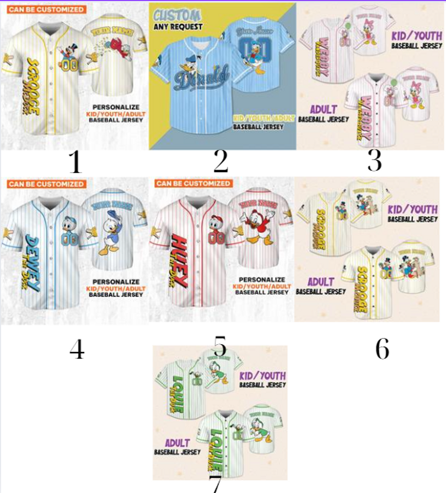 Customized Donald Duck Legendary Series Scrooge McDuck Classic Baseball Jerseys