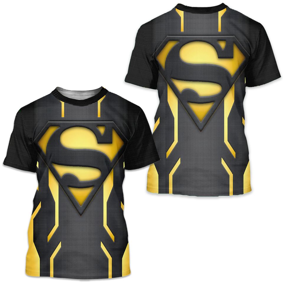 Men's T-shirts Superman Superhero Compression Tights Tops Short Sleeve Tee Gym