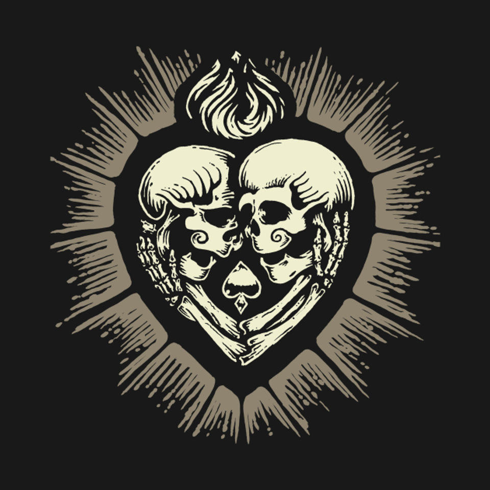 SACRED HEART SKULL LOVERS - Tattoo - T-Shirt