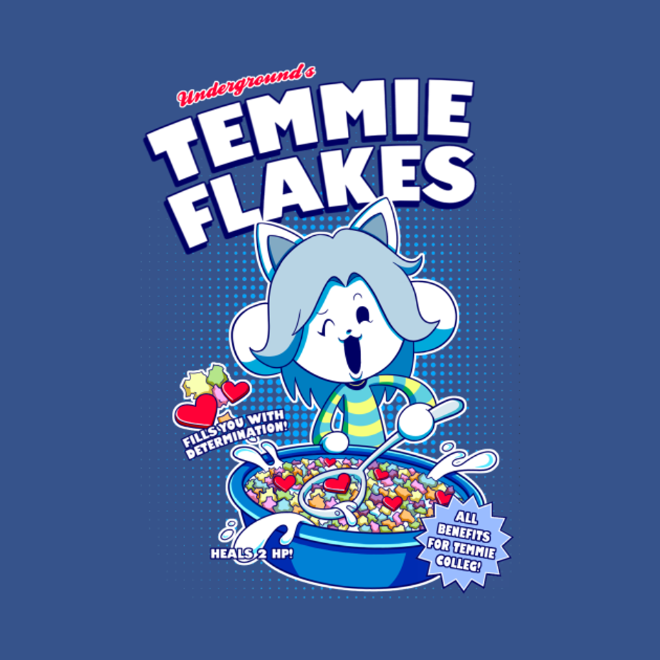 Temmie Flakes! - Undertale - T-Shirt