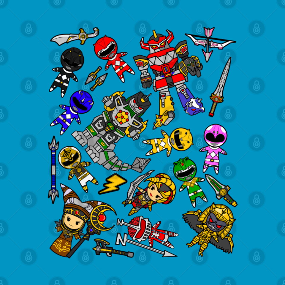 GO GO Rangers! - Power Rangers - T-Shirt