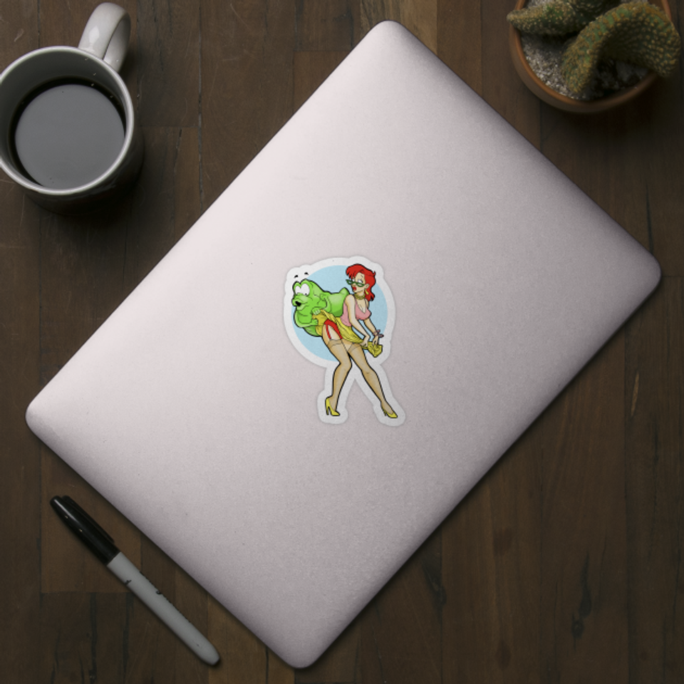 Janine and Slimer - Ghostbusters - Sticker
