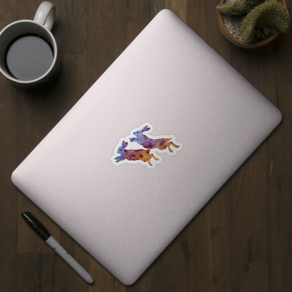 Celestial Rabbits - Bunnies - Sticker
