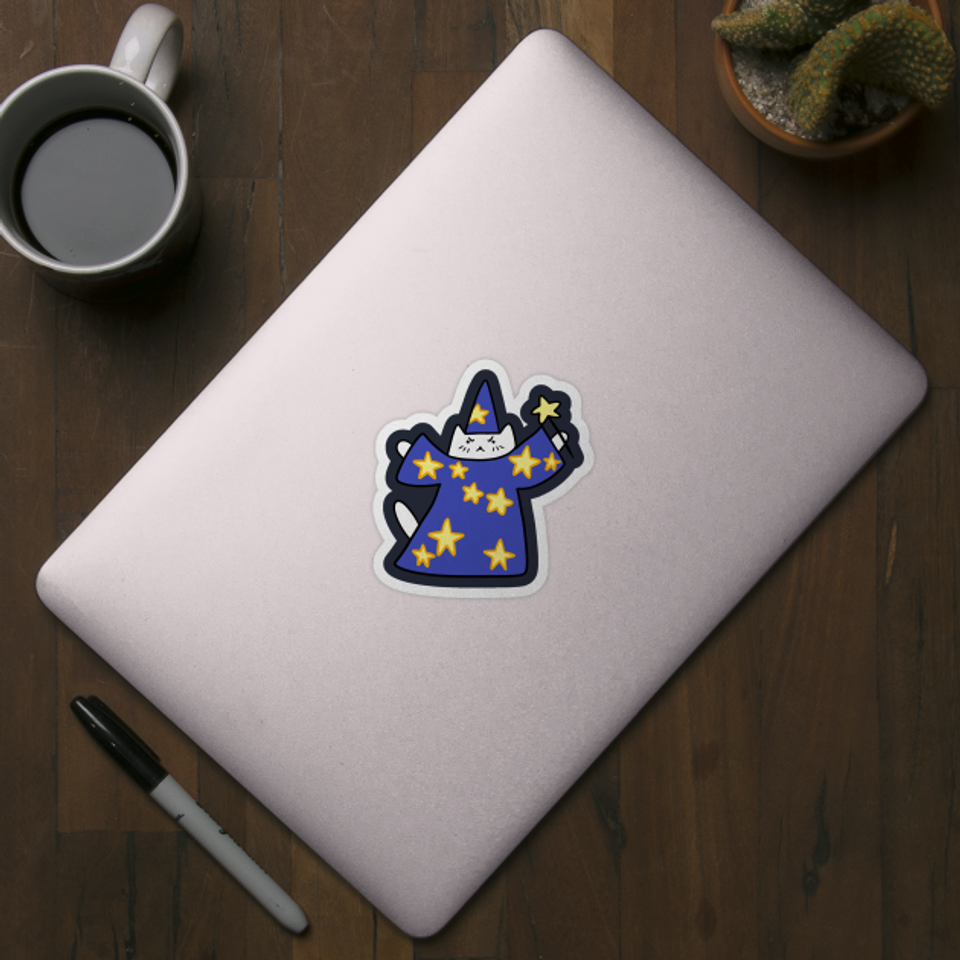Wizard Cat - Wizard - Sticker