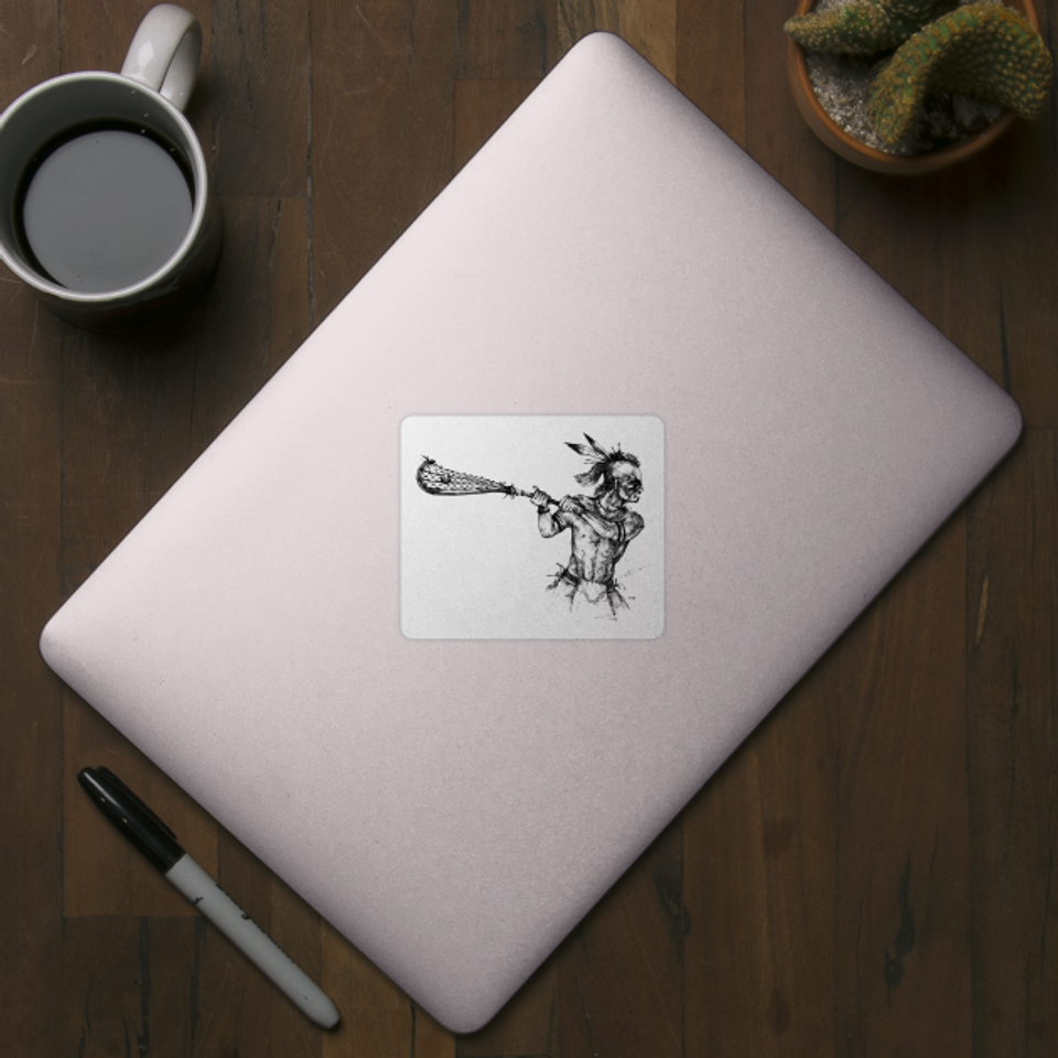 The Founder (Border) - Lacrosse - Sticker