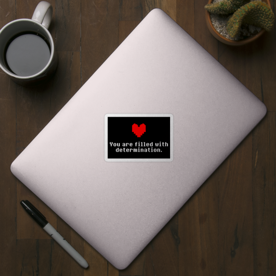 Undertale - Determination heart - Undertale - Sticker