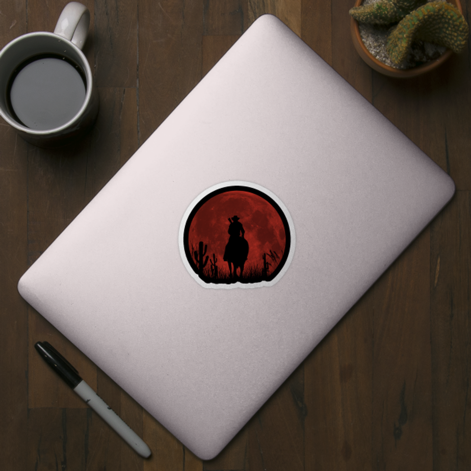 Red moon - Red Dead Redemption - Sticker