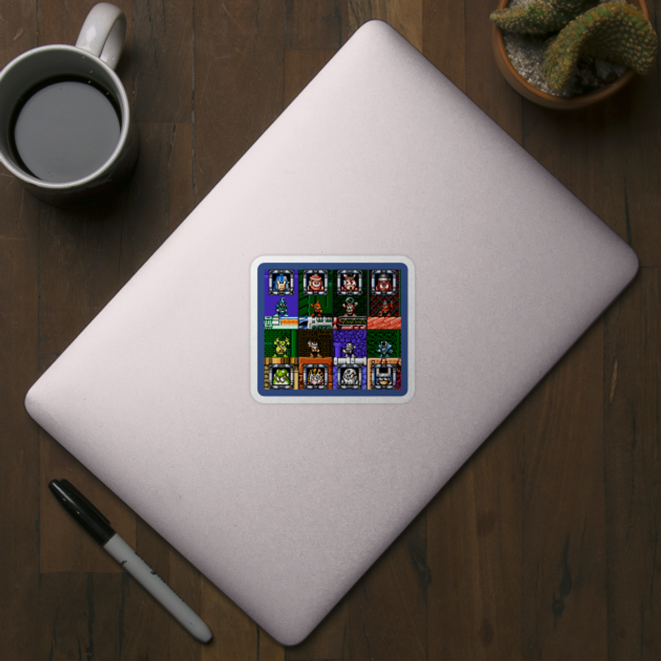 Mega Man 4 Bosses - Mega Man - Sticker