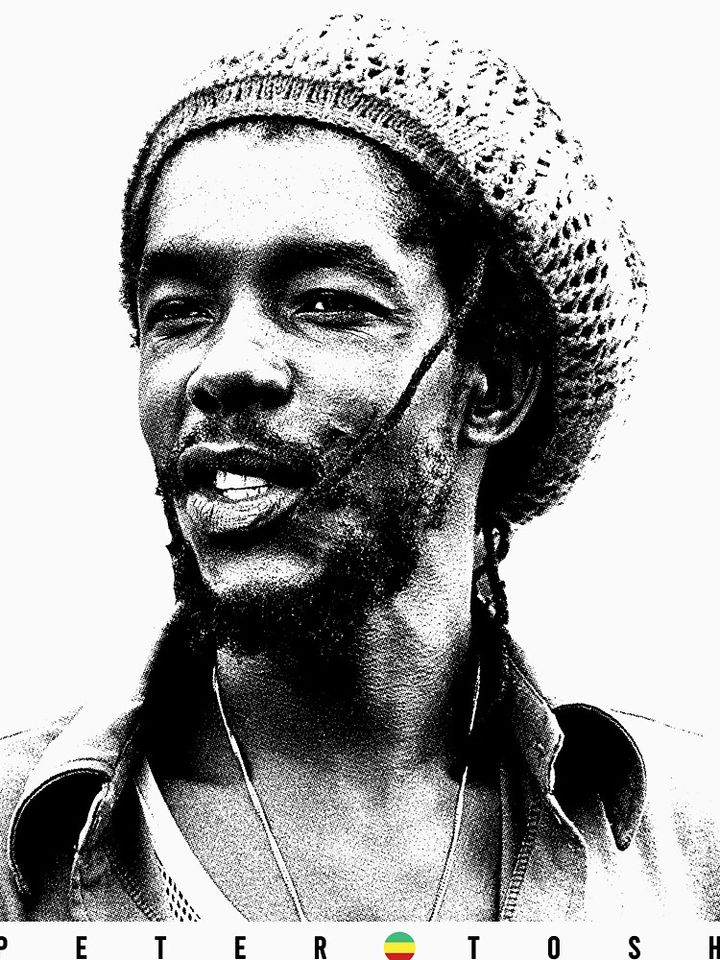 Peter Tosh Reggae BS head (white) Essential T-Shirt