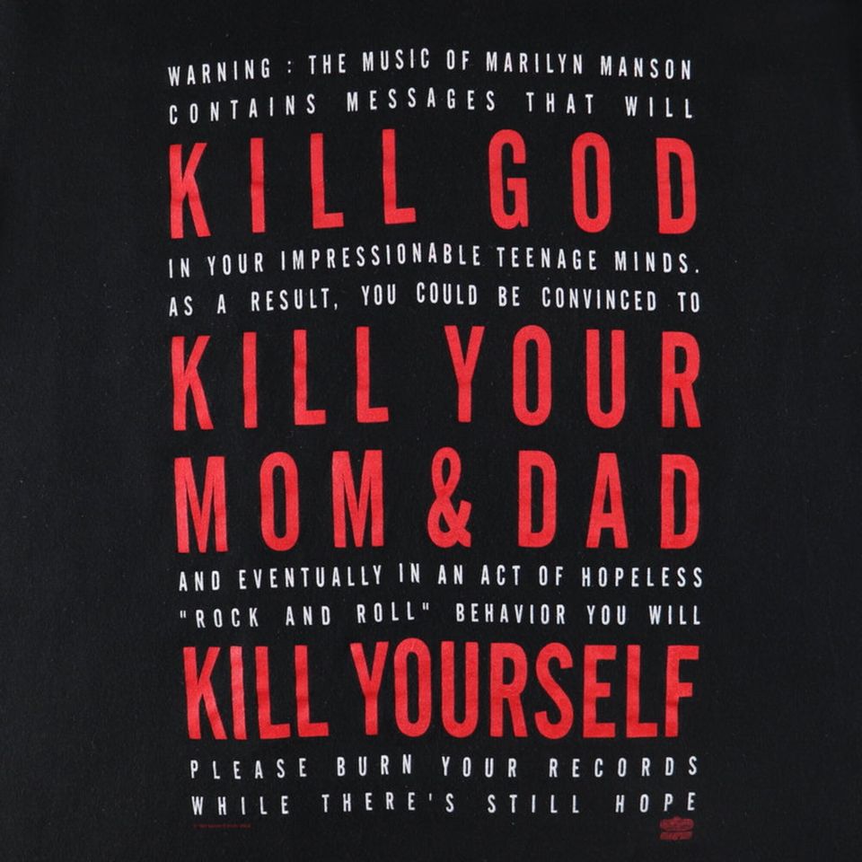 vintage 1996 Marilyn Manson Kill God Antichrist Superstar Shirt