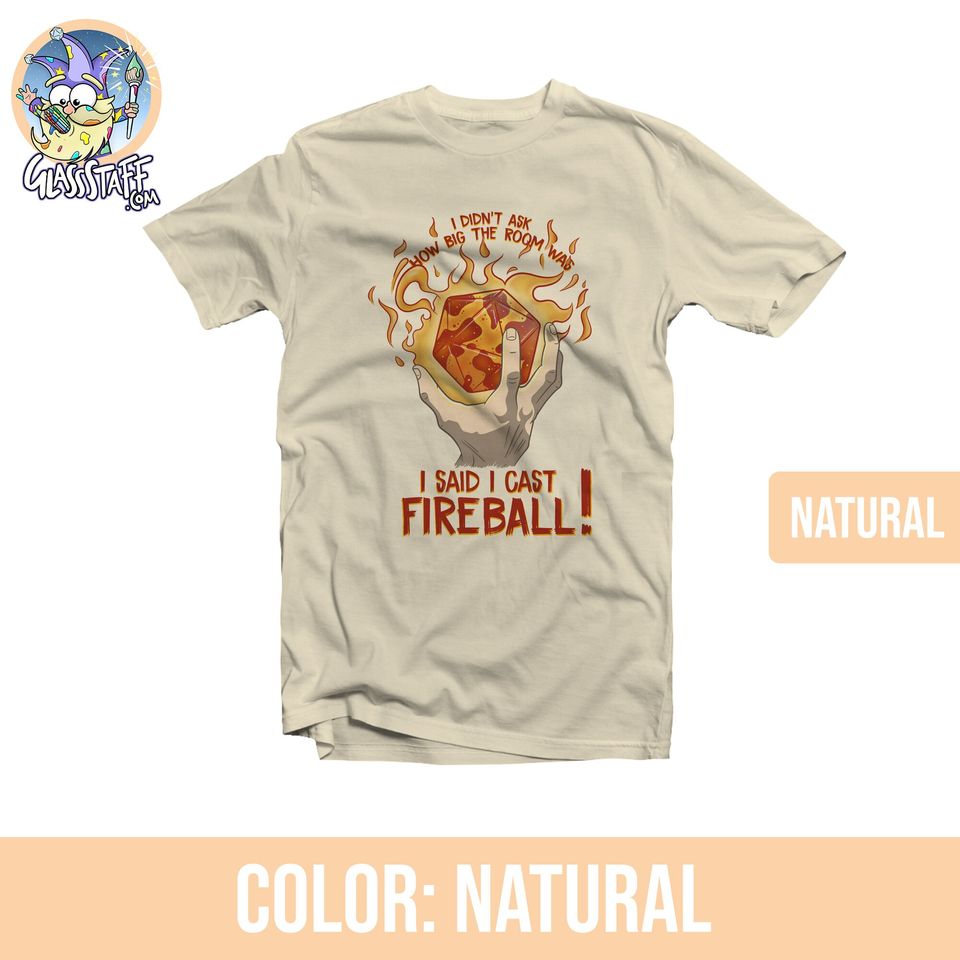 I Cast Fireball D20! shirt | Spellcaster | DnD | Gifts for dnd